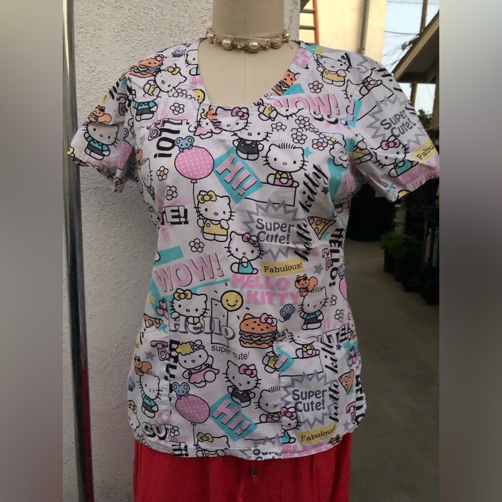 Hello kitty scrub top only
